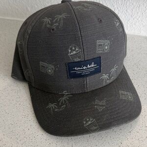 Travis Mathew Gray Palm & Radio Print Snapback Hat
